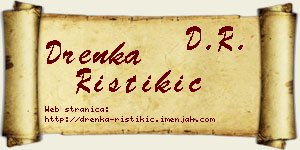 Drenka Ristikić vizit kartica